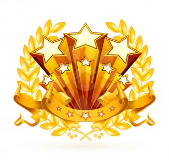 Laurel emblem, vector