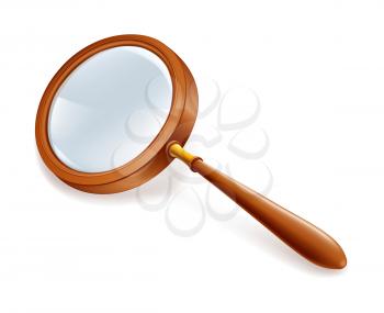 Magnifying lens, vector
