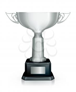Silver Racing trophy, vector