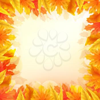 Autumn leaves background, vector
