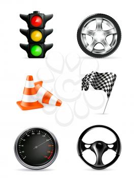 Road icons, set