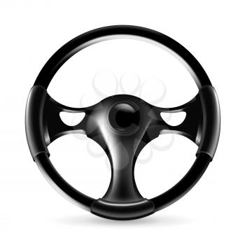 Steering wheel, icon