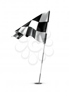 Checkered golf flag, vector