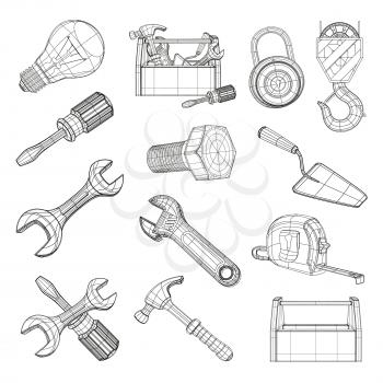 Drawing tools set, vector