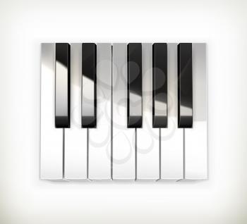 Octave, piano keys vector