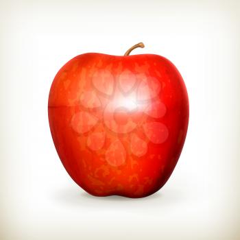 Red apple, vector