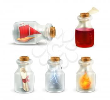Set of jars, vector