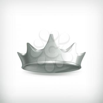 Silver crown, vector