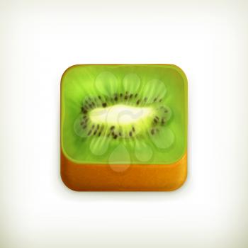 Kiwi app icon, vector