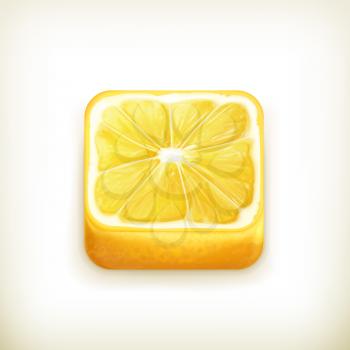 Lemon app icon, vector