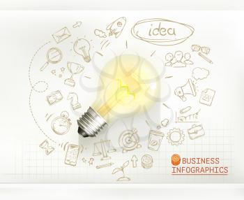 Idea, business infographics vector