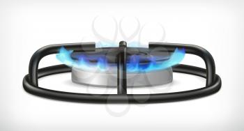 Kitchen gas stove, vector object