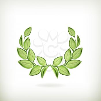Laurel wreath, green award vector