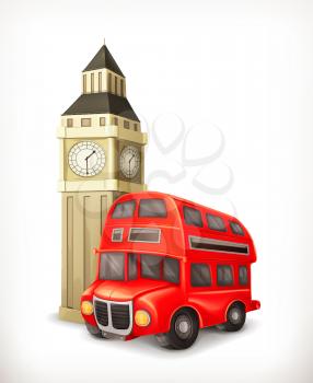 London Bus, vector illustration