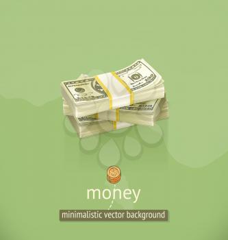 Money, minimalistic vector background