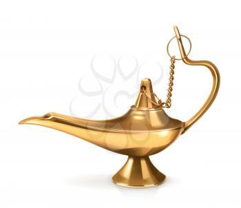 Genie lamp, vector illustration