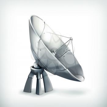 Parabolic antenna, vector icon