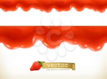 Red sweet drops, seamless vector