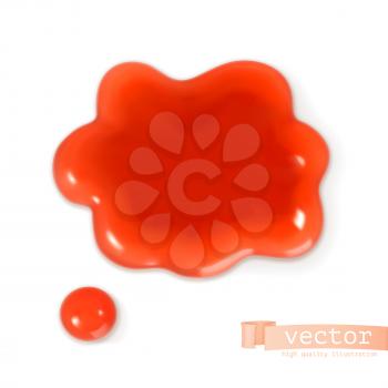 Red sweet drop, vector illustration