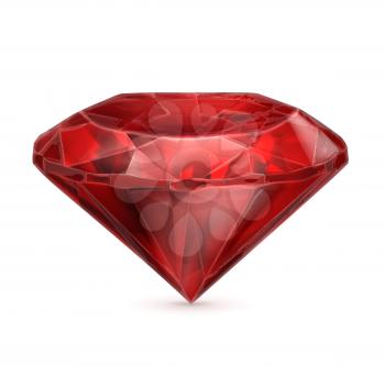 Ruby red vector icon