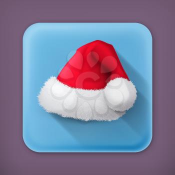 Santa Claus hat, vector flat icon