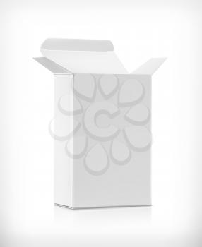 White carton box, vector illustration