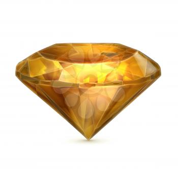 Amber yellow vector icon