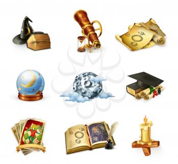 Astrology, set of vector icons