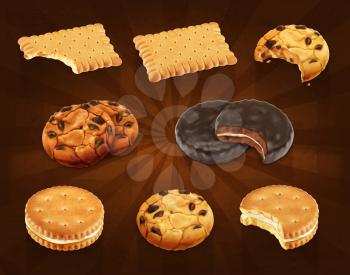 Cookies vector set