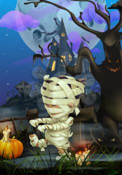Happy Halloween, vector background