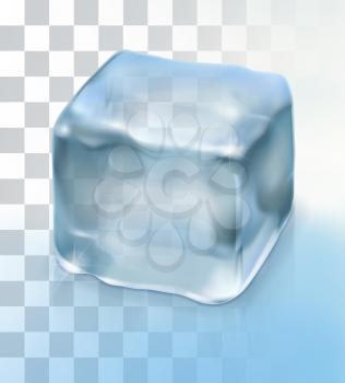 Ice cube cocktail, vector object with transparency