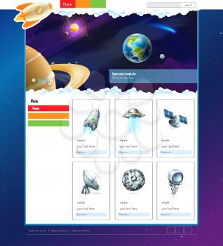 Space vector website template
