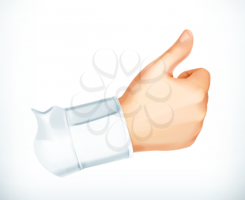 Thumb up, vector icon