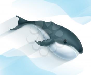 Whale, vector icon