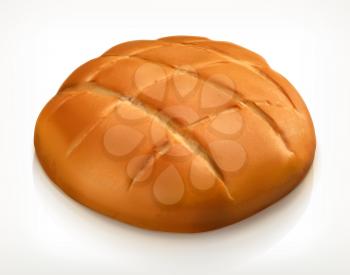 Round bread, vector icon
