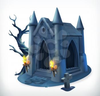 Crypt. Happy Halloween, 3d vector icon