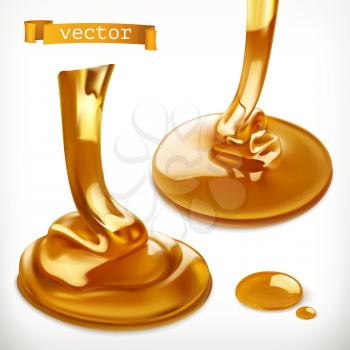 Honey. 3d vector icon set