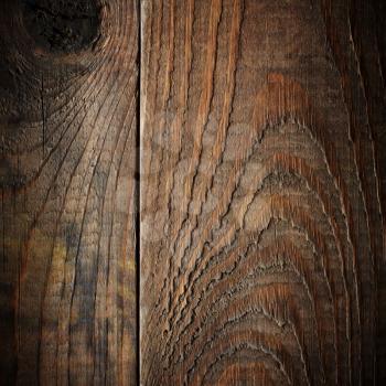 Brown old wood texture. Closeup.