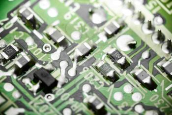 Closeup of circuit board
