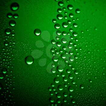 water bubbles on green