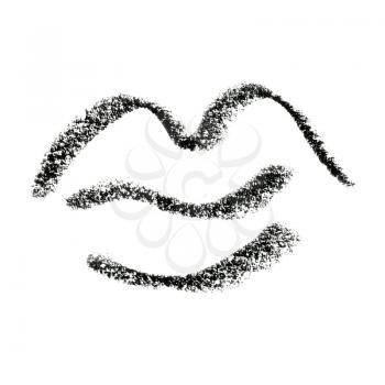 Painted Lips Symbol Outline.