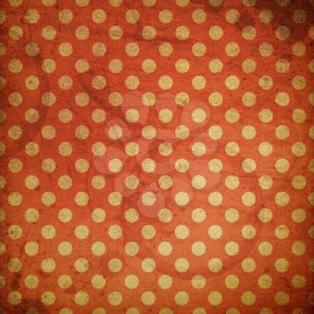Grunge red polka dot background