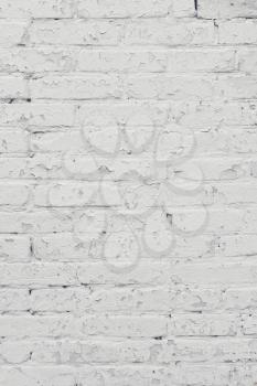 White brick wall weathered background
