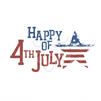Typography for Fourth July Celebration. Vector, EPS10 