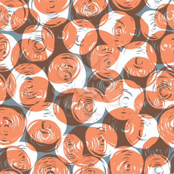 Abstract retro seamless pattern (balls doodles). Vector, EPS10