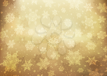 Christmas golden abstract background. Vector illustration, EPS10.
