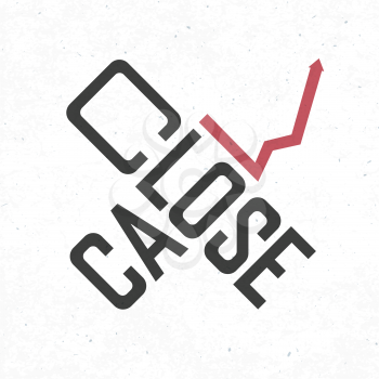 Close call phrase. Risky business concept, vector, EPS10