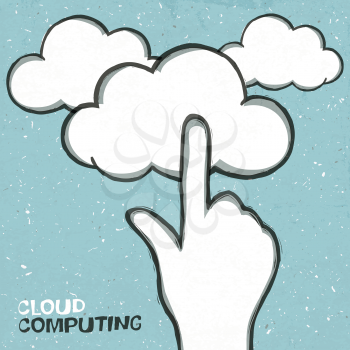 Cloud computing concept illustration, EPS10