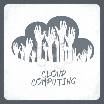 Cloud computing concept. Vector.