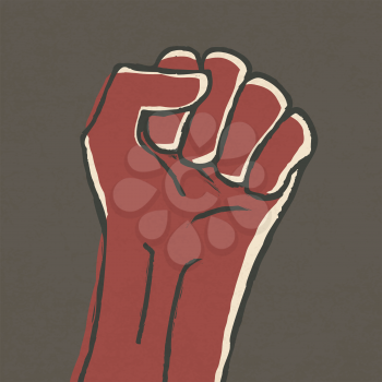 Illustration of fist - revolution symbol. Vector, EPS10.
